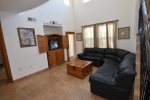San Felipe vacation rental 9-3 - Downstairs living room with black leather sofa